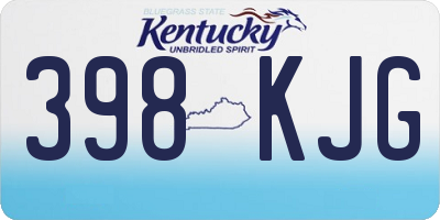 KY license plate 398KJG