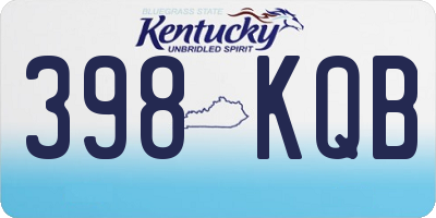 KY license plate 398KQB