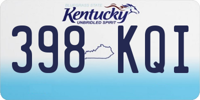 KY license plate 398KQI