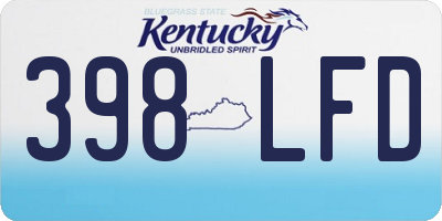 KY license plate 398LFD