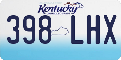 KY license plate 398LHX