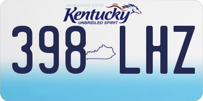 KY license plate 398LHZ
