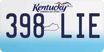 KY license plate 398LIE