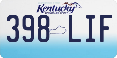 KY license plate 398LIF