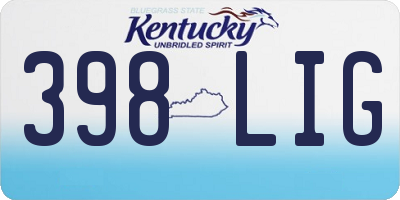 KY license plate 398LIG