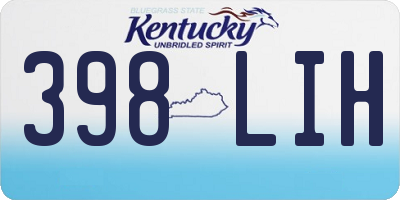 KY license plate 398LIH