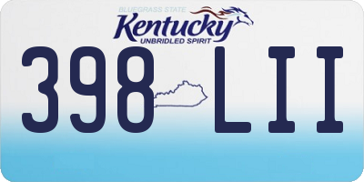 KY license plate 398LII