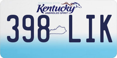 KY license plate 398LIK