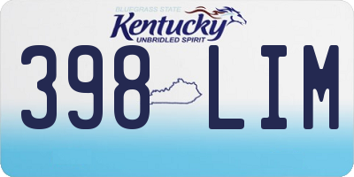 KY license plate 398LIM