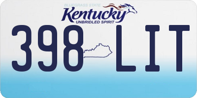 KY license plate 398LIT
