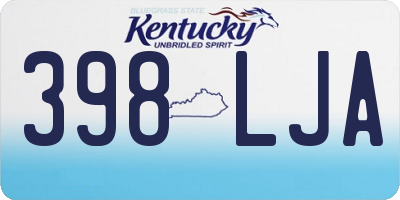 KY license plate 398LJA