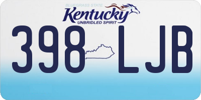 KY license plate 398LJB