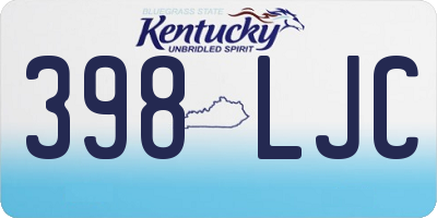 KY license plate 398LJC