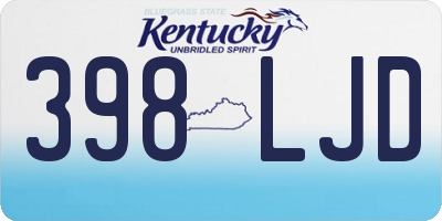 KY license plate 398LJD