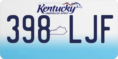 KY license plate 398LJF