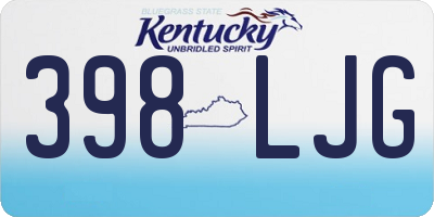 KY license plate 398LJG