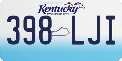 KY license plate 398LJI