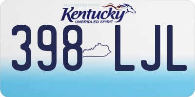 KY license plate 398LJL