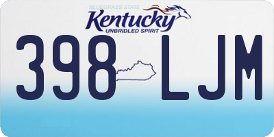 KY license plate 398LJM