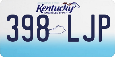 KY license plate 398LJP