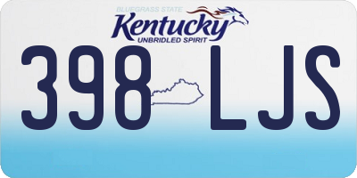 KY license plate 398LJS