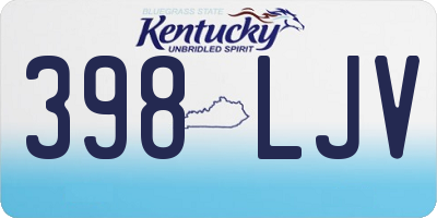 KY license plate 398LJV