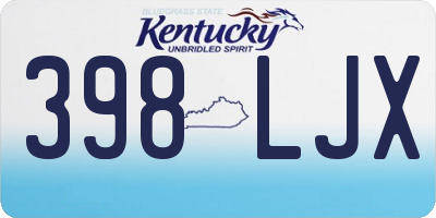 KY license plate 398LJX