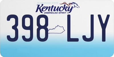 KY license plate 398LJY