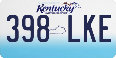 KY license plate 398LKE