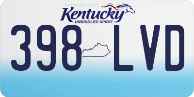 KY license plate 398LVD