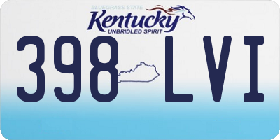 KY license plate 398LVI