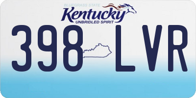 KY license plate 398LVR
