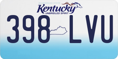 KY license plate 398LVU