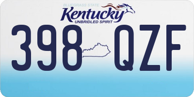 KY license plate 398QZF