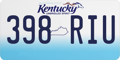 KY license plate 398RIU
