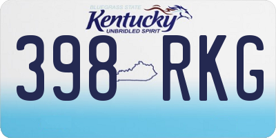 KY license plate 398RKG