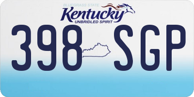 KY license plate 398SGP