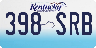 KY license plate 398SRB