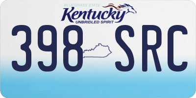KY license plate 398SRC