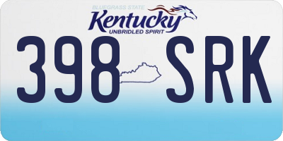 KY license plate 398SRK