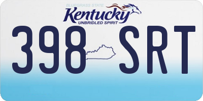 KY license plate 398SRT