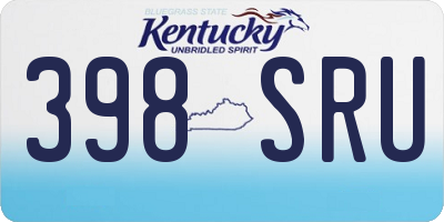 KY license plate 398SRU