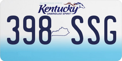 KY license plate 398SSG