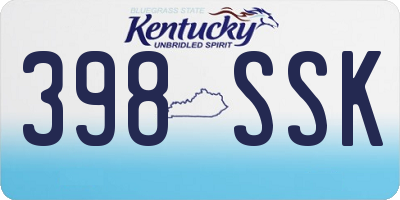 KY license plate 398SSK