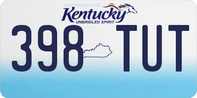 KY license plate 398TUT