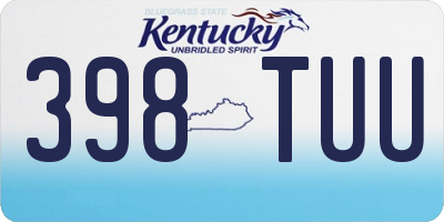 KY license plate 398TUU