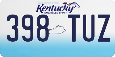 KY license plate 398TUZ