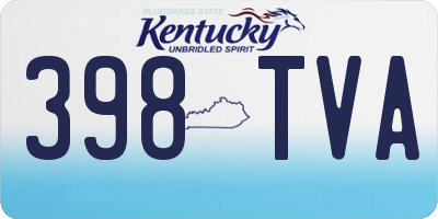 KY license plate 398TVA