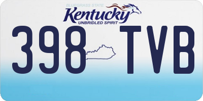 KY license plate 398TVB