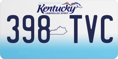 KY license plate 398TVC